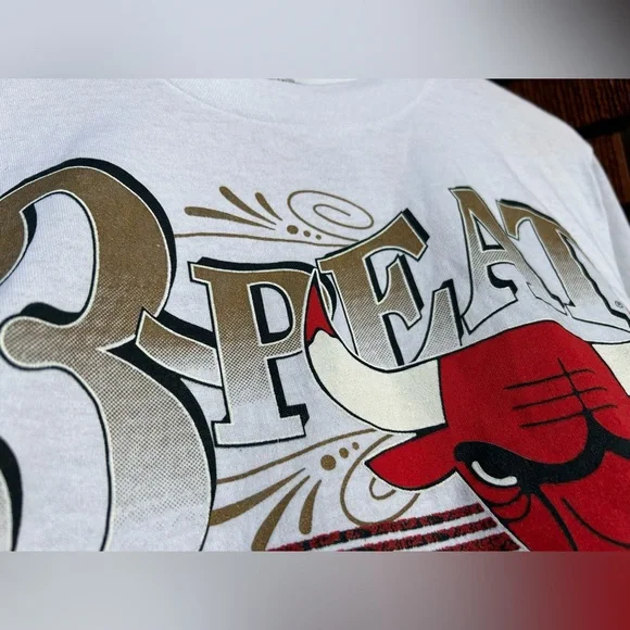 💥SOLD💥 NWT Vintage 1993 Chicago Bulls 🏀 NBA Finals tee shirt Spectator - Picture 9 of 16